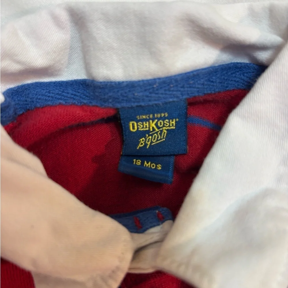 Set of 2 OshKosh B'gosh Kids one piece pants and long sleeve collared outfits